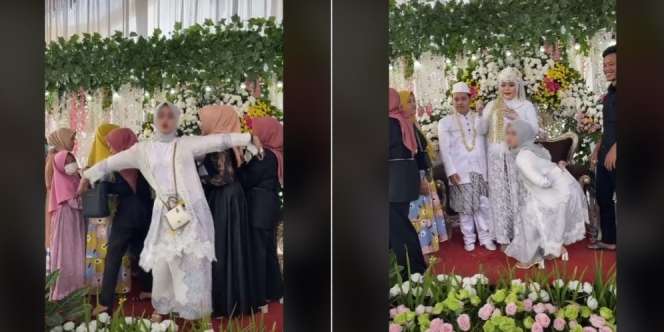 Viral Cewek Joget Heboh Depan Pengantin, Reaksi Para Tamu di Pelaminan Disorot