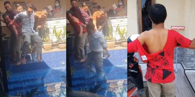 Ikut Iseng Ramai-Ramai Ceburkan Teman ke Kolam Renang, Malah Dapat Apes Juga