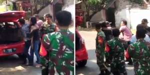 Nekat Tingkat Dewa, Pria Bertato Kejar Perwira TNI Sampai Depan Koramil