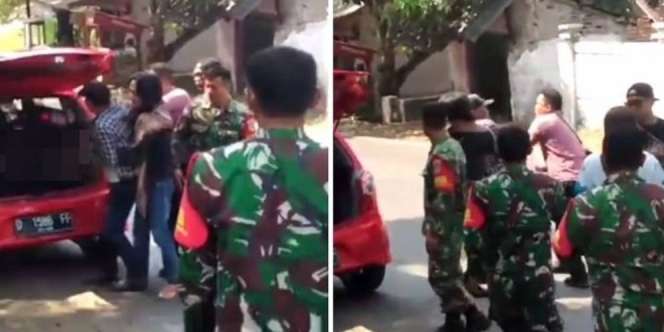 Nekat Tingkat Dewa, Pria Bertato Kejar Perwira TNI Sampai Depan Koramil