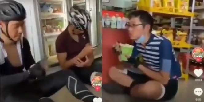 Bikin Ulah Lagi! Pesepeda Bau Keringat Buka Kulkas Minimarket untuk Ngadem
