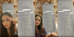 Viral, Cewek Ini Makan di Resto Habis Rp164 Juta, Bentuk Struknya Bikin Salfok