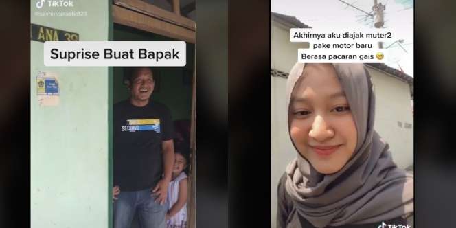 Momen Haru Ayah Dibelikan Motor Baru Anaknya, Langsung Diumumin ke Warga Kampung