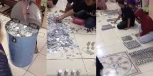 5 Tahun Nabung Uang Receh Pakai Drum, Hasilnya Bikin Netizen Tercengang
