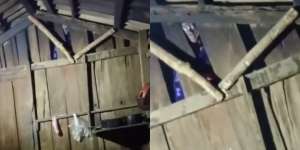 Viral Penampakan Sosok Ngintip di Balik Dinding Kayu, Bikin Merinding