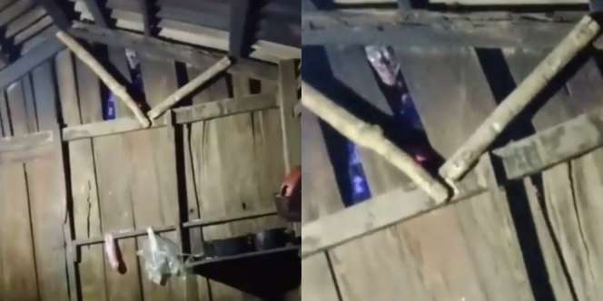 Viral Penampakan Sosok Ngintip di Balik Dinding Kayu, Bikin Merinding