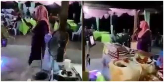 Musik dan Lagu Nggak Pas, si Emak-emak Tetap PD Nyanyi di Depan Tamu Undangan