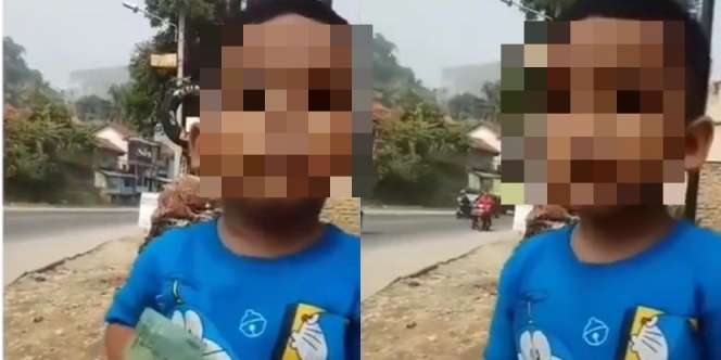 Aksi Kernet Bus Beri Anaknya Uang di Pinggir Jalan Bikin Haru Jagat Sosmed