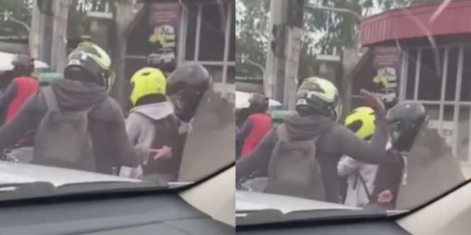 Gabut Nunggu Lampu Hijau Menyala, Aksi Dua Pemotor Ini Curi Perhatian