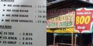 8 Harga Mie Ayam Absurd, Mau Makan Saja Mikir Keras Dulu