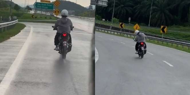 Lampu Sein Motor Mati, Aksi Bapak-Bapak Ini Malah Bikin Ngakak