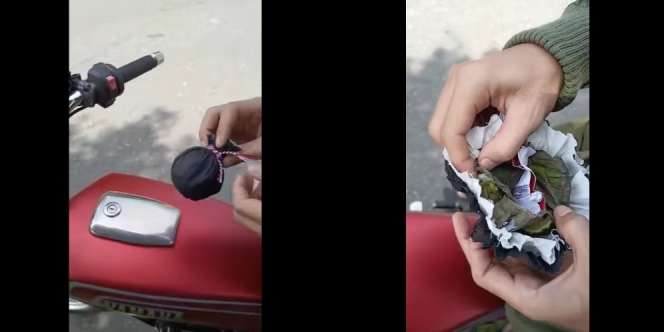 Viral Pemotor Temukan Bungkusan Diduga Benda Santet, Isinya Bikin Was-Was