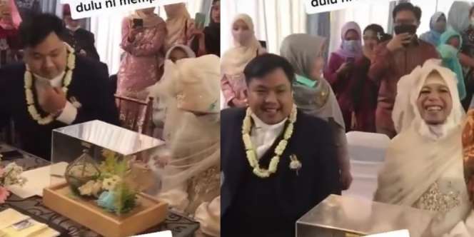 Bersiap Cium Kening Calon Istri, Mempelai Kaget Saat Cadar Pengantin Dibuka