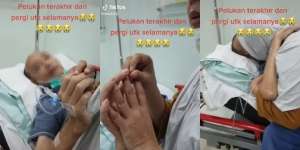 Video Pilu Pelukan Terakhir Sang Istri Sebelum Suami Meninggal Dunia