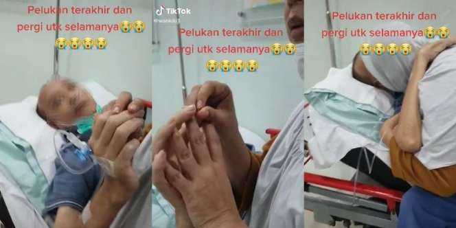 Video Pilu Pelukan Terakhir Sang Istri Sebelum Suami Meninggal Dunia