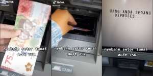 Setor Tunai Pecahan Rp75 Ribu di Mesin ATM, Setelah Diproses Begini Jadinya