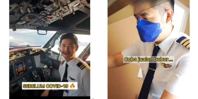 Imbas Pandemi, Pilot Ini Banting Setir Jadi Tukang Bubur