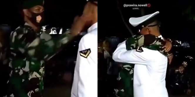 Momen Haru Dua Prajurit TNI Bertemu, Ungkapan Rasa Sayangnya Unik Banget