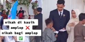 Tak Terima Uang Kondangan, Pengantin Ini Malah Bagi-Bagi Amplop ke Tamu Undangan