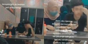 Momen Nyesek Cewek Selingkuhan Bertemu Pria dan Kekasihnya