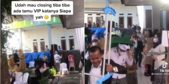 Nikahan Sudah Mau Selesai Tiba-Tiba Tamu 'VIP' Datang, Aksinya Bikin Ngakak