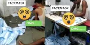 Jorok! Viral Video Produksi Masker Tak Steril
