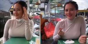 Cewek Cantik Melipir ke Warung Takut Ditilang, Netizen Malah Salfok ke Meja