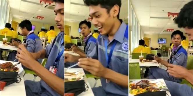 Ngakak! Baru Pertama Kali Makan Steak, eh Dagingnya Loncat dari Piring
