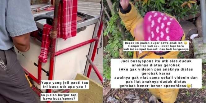 Pedagang Burger Selalu Bawa Spons Saat Jualan, Alasannya Bikin Nangis