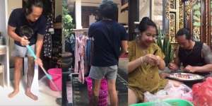Viral! Suami Penuh Tato Tak Malu Bantu Istri di Rumah