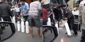 Covid-19 Melonjak, Antrean Tabung Oksigen Mengular