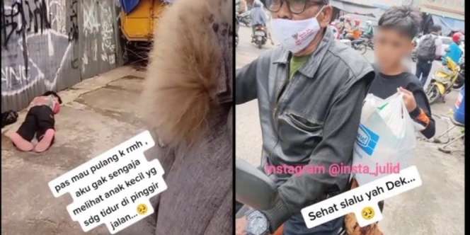 Kisah Haru Orang Baik Tolong Bocah yang Tidur di Jalan karena Diusir Ibunya
