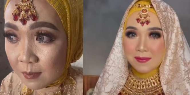 Viral si Pengantin Wanita Hapus Riasan MUA Pilih Orangtua, Hasilnya Jadi Begini