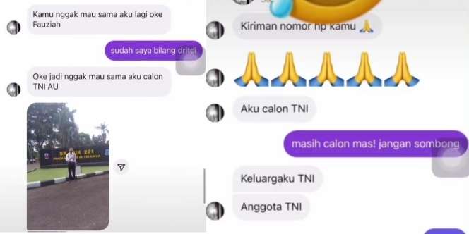 Cowok Paksa Cewek Jadi Pacarnya: Kamu Ga Mau Lagi Sama Aku? Oke, Aku Calon TNI