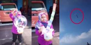 Apes! Niatnya Kejutan, Hadiah Buket Uang Ikut Melayang Bersama Balon Terbang