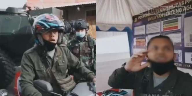 Pemotor Emosi Kena Penyekatan, Teriak PKI ke Petugas dan Minta Maaf