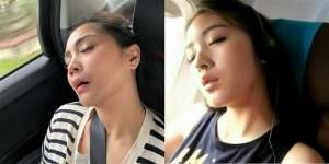 12 Artis Cantik Tertangkap Kamera Tidur Mangap, Duh Kok Gitu..