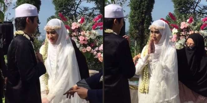 Momen Pengantin Taaruf Malu-Malu Cium Tangan Suami, Malah Salaman Tanpa Sentuhan