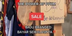 Viral The Power of PPKM di Surabaya, Baju Branded Bayar Seikhlasnya