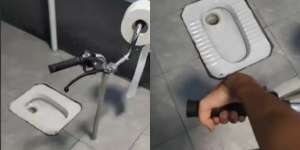 Ada Setang Motor di Toilet Jongkok, Tak Disangka Saat Digas Ini yang Terjadi