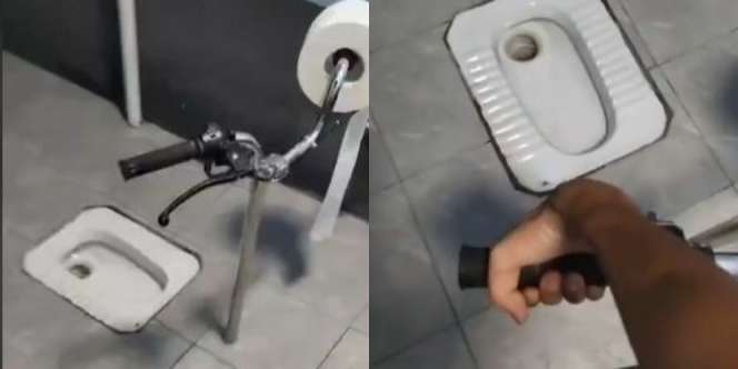 Ada Setang Motor di Toilet Jongkok, Tak Disangka Saat Digas Ini yang Terjadi