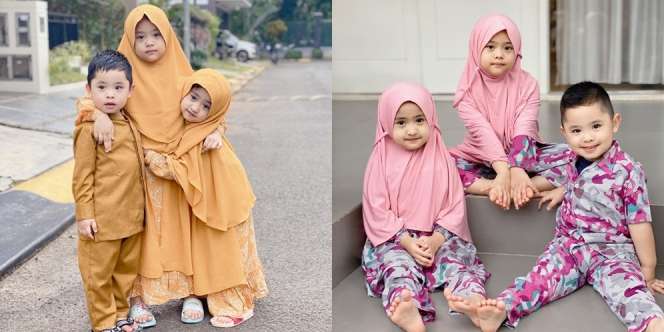 10 Potret Buah Hati Oki Setiana Dewi Kompak Pakai Baju Kembar