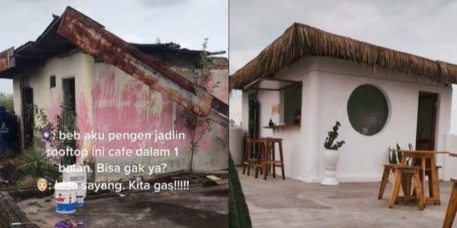 Transformasi Rooftop Kumuh Jadi Kafe Ini Sukses Bikin Warganet Terperangah