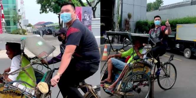 Isengnya 'Sultan Banten' Sulit Dipercaya, Naik Becak ke Bank Dia yang Gowes