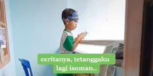Viral Momen Gemas Bocah Hibur Teman Isoman, Ajak Main Tembak Jarak Jauh