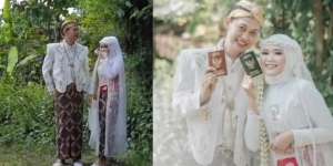 Menikah Tanpa Dekorasi, Hasil Foto Pengantin Tetap Ciamik