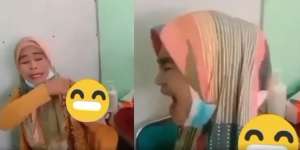 Takut Lihat Jarum Suntik, Reaksi Emak-emak Saat Divaksin Bikin Ngakak