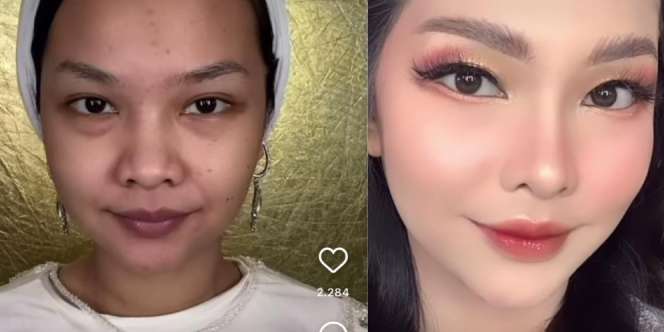 Makeup Tingkat Dewa, Wajah Pengantin Wanita Ini Jadi Mirip Aktris Korea