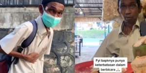 Aksi Wanita Traktir Makan Kakek Kelaparan Bikin Netizen Terenyuh