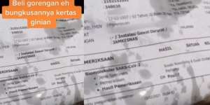 Gorengan Sudah Habis Dimakan, Bungkusnya Ternyata Kertas Bekas Pasien Covid-19